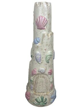Main Street Ceramic Sandcastle Sculpture Coastal Beach Nautical Seashell Decor